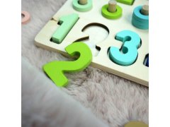 Dřevěná vkládačka - čísla, tvary, počítání 5