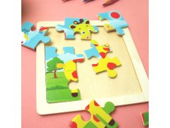 Dřevěné puzzle pro děti - žirafa 4