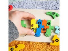 Dřevěné puzzle s čísly - krokodýl 5