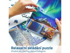 Dřevěné puzzle s nepravidelnými tvary - polární záře 3