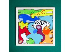 Dřevěné puzzle - zvířátka 13