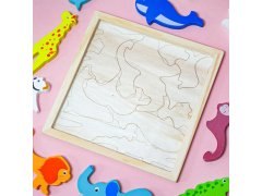 Dřevěné puzzle - zvířátka 7