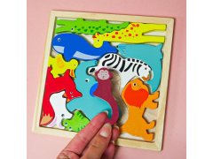 Dřevěné puzzle - zvířátka 9