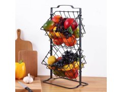 Dvoupatrový kovový košík 45 cm