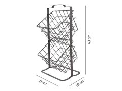 Dvoupatrový kovový košík 45 cm 5