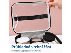 Dvoupatrový organizér na kosmetiku - růžový 3