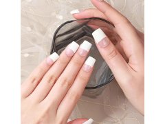 Elegantní samolepky na nehty - francouzská manikúra - bílá 