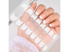Elegantní samolepky na nehty - francouzská manikúra - bílá 2