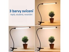 Flexibilní stmívatelná stolní LED lampa s klipem 2