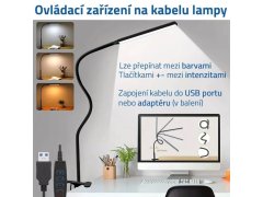 Flexibilní stmívatelná stolní LED lampa s klipem 3