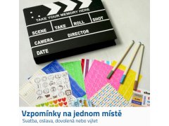 Fotoalbum filmová klapka + kreativní sada samolepek 6