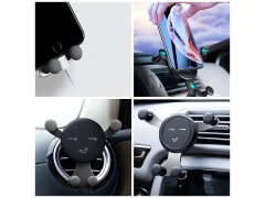 Gravitační držák na mobil do auta do ventilace smajlík 5