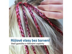 Gumička s copánky - růžová 2