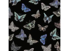 Holografické samolepky motýlci 45 ks 1
