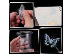 Holografické samolepky motýlci 45 ks 10