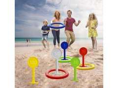 Hra házení kroužků s&nbsp;kolíky do země 2