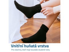 Hřejivé ponožky s kožíškem - černé 3