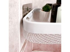 Kovová nalepovací rohová polička 3