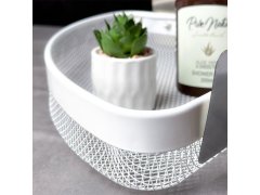 Kovová nalepovací rohová polička 5