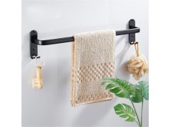 Kovový nalepovací věšák na ručník, s&nbsp;háčky