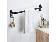 Kovový nalepovací věšák na ručník, s&nbsp;háčky 2