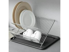 Kovový odkapávač na nádobí s&nbsp;tácem