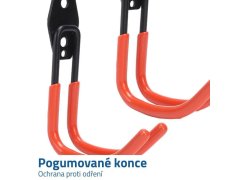 Kovový závěsný hák na zeď, pogumovaný 2