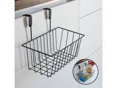 Kovový závěsný košík na dvířka - černý 4