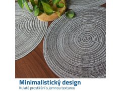 Kulaté prostírání na stůl - šedé 3
