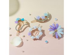 Kytičkové sponky do vlasů s&nbsp;kamínky 4ks 7