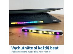 LED světelný panel reagující na zvuk - černý 2