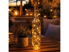 LED světelný řetěz do lahve s&nbsp;korkem 2 m