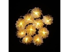 LED světelný řetěz - květy 10