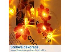LED světelný řetěz - podzimní listí 2