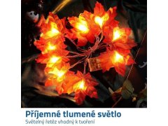 LED světelný řetěz - podzimní listí 3