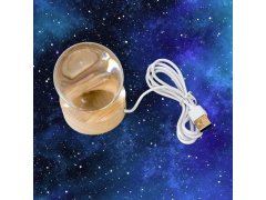  LED svítící skleněná koule - srdce 3