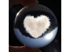  LED svítící skleněná koule - srdce 6