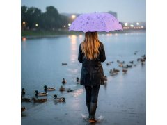 Magický deštník skládací - fialový 2