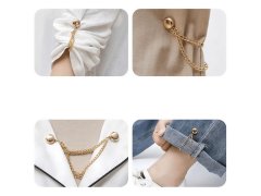 Magnetická spona na zkrácení nohavic s&nbsp;řetízkem - stříbrná 4