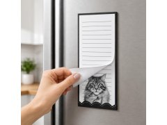 Magnetický bloček na lednici - kočka, 50 listů