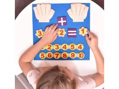 Matematická podložka s čísly a prsty