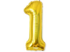 Maxi balónek 100 cm zlaté číslo - 1 7