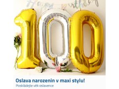 Maxi balónek 100 cm zlatý - číslo 2 2