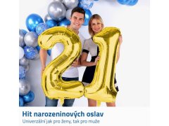Maxi balónek 100 cm zlatý - číslo 2 3