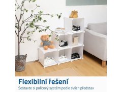 Modulární policový regál 6 boxů - bílý 3