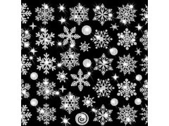 Nálepky na okno - sněhové vločky 52 ks - stříbrné 10