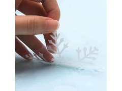 Nálepky na okno - sněhové vločky 52 ks - stříbrné 2
