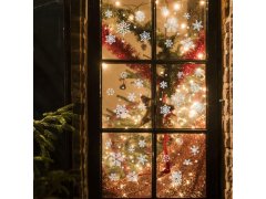 Nálepky na okno - sněhové vločky 52 ks - stříbrné 5