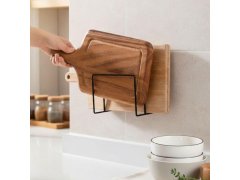 Nalepovací držák na prkénka a&nbsp;pokličky, 2 přihrádky