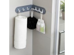 Nalepovací rohový věšák se 6 háčky 3